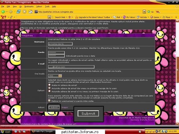 Cum sa ma inregistrez pe un forum? - completezi cu numele care ti l-ai ales , parola - Cum sa???